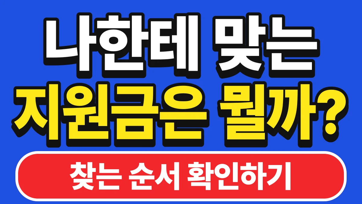 루이 정부지원금 찾기, 순서만 알아도 놓치는 돈이 줄어듭니다: 나이·가구·소득별
